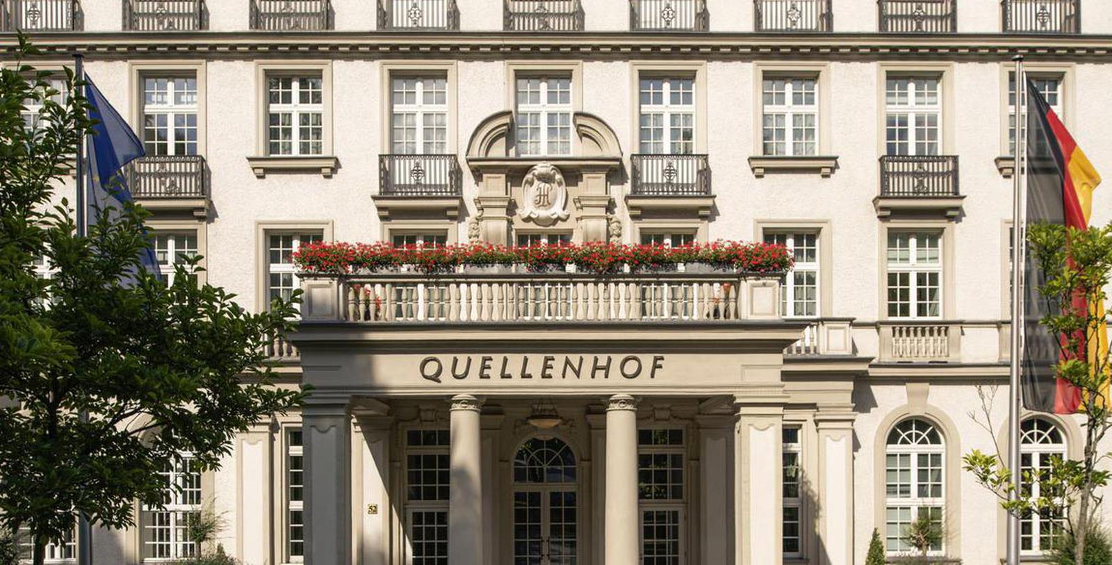 Discover the stunning Neoclassical façade that defines the Hotel Pullman Aachen Quellenhof.