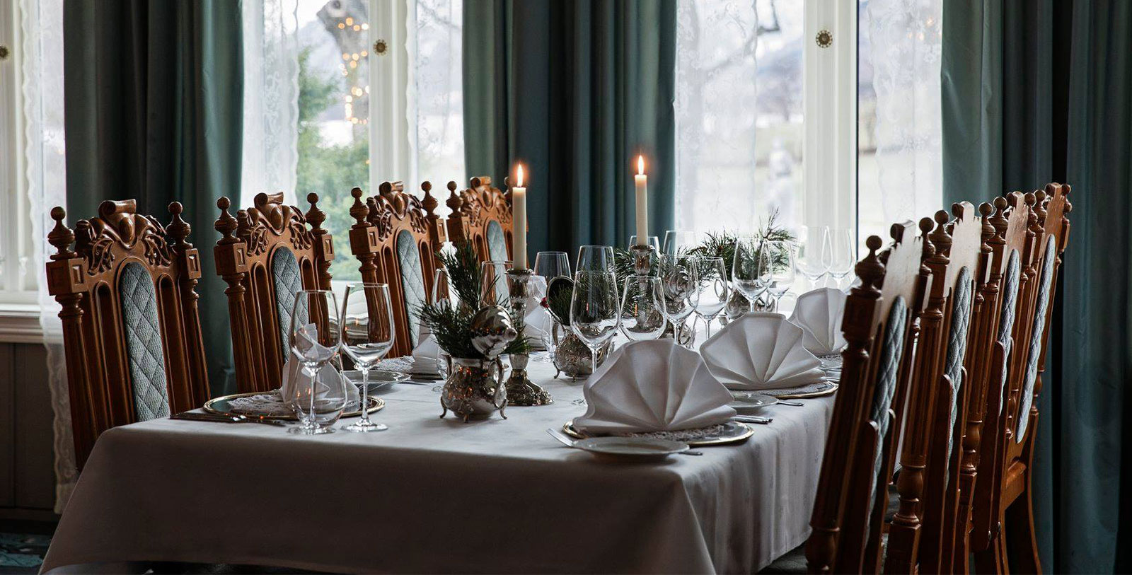 Image of Dining Room, Hotel Union Øye, Norangsfjorden, Norway, 1891, Member of Historic Hotels Worldwide, Dining