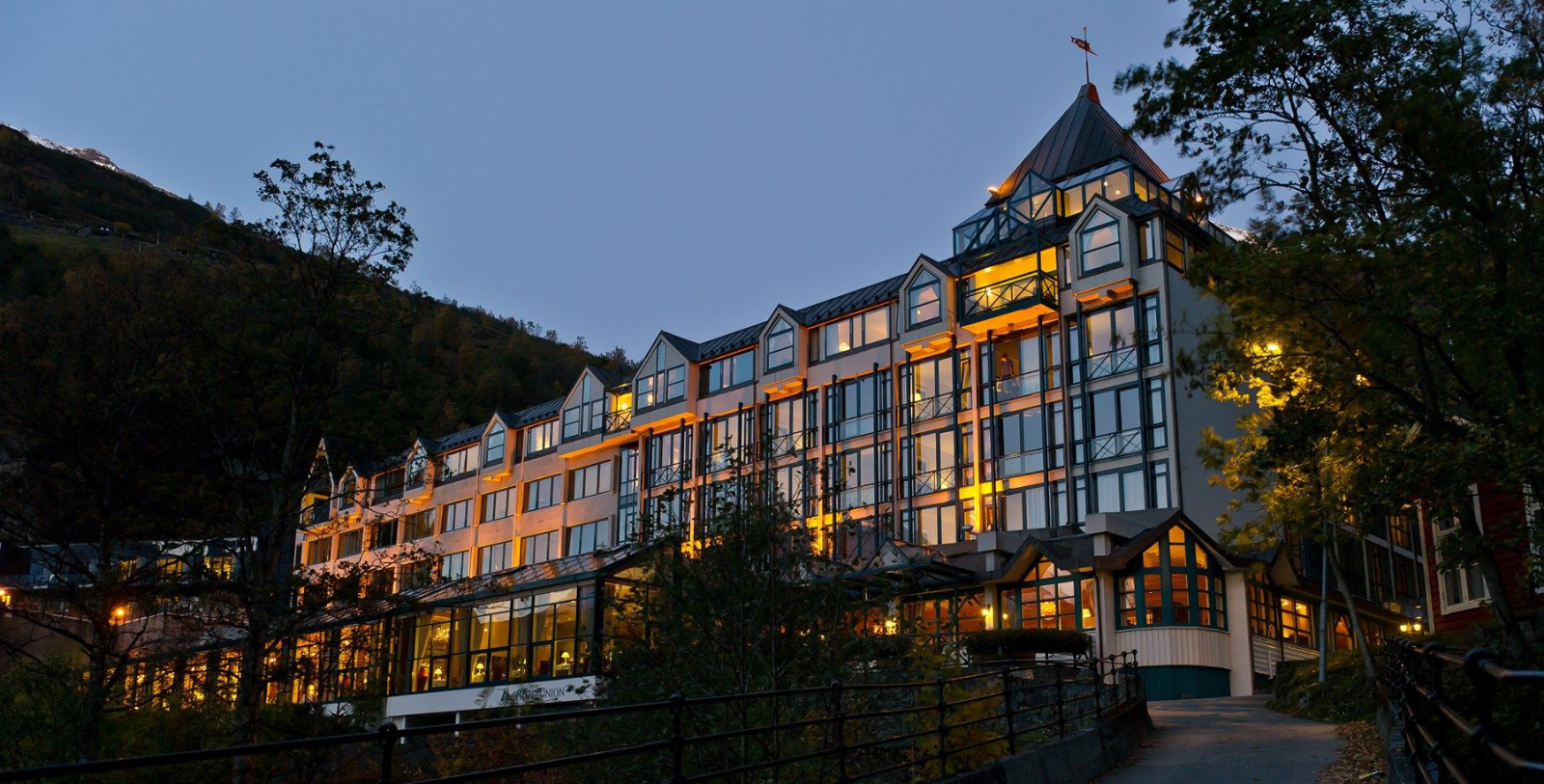 Image of exterior view of Hotel Union Geiranger in Geiranger, Norway, 1891, a member of Historic Hotels Worldwide since 2023