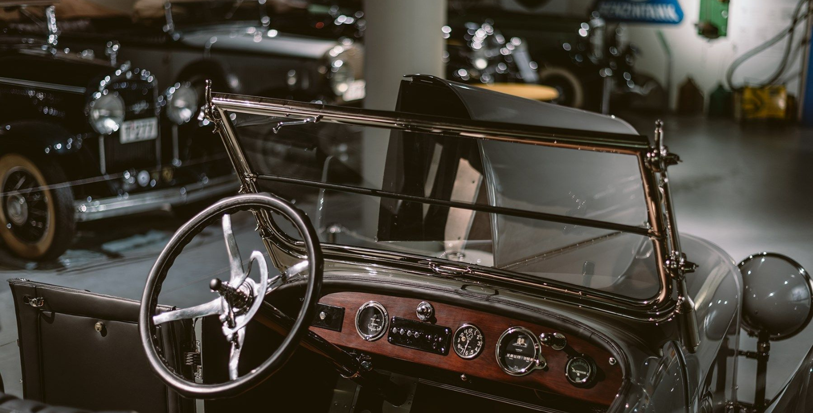 Image of vintage car exhibit at Hotel Union Geiranger in Geiranger, Norway, 1891, a member of Historic Hotels Worldwide since 2023