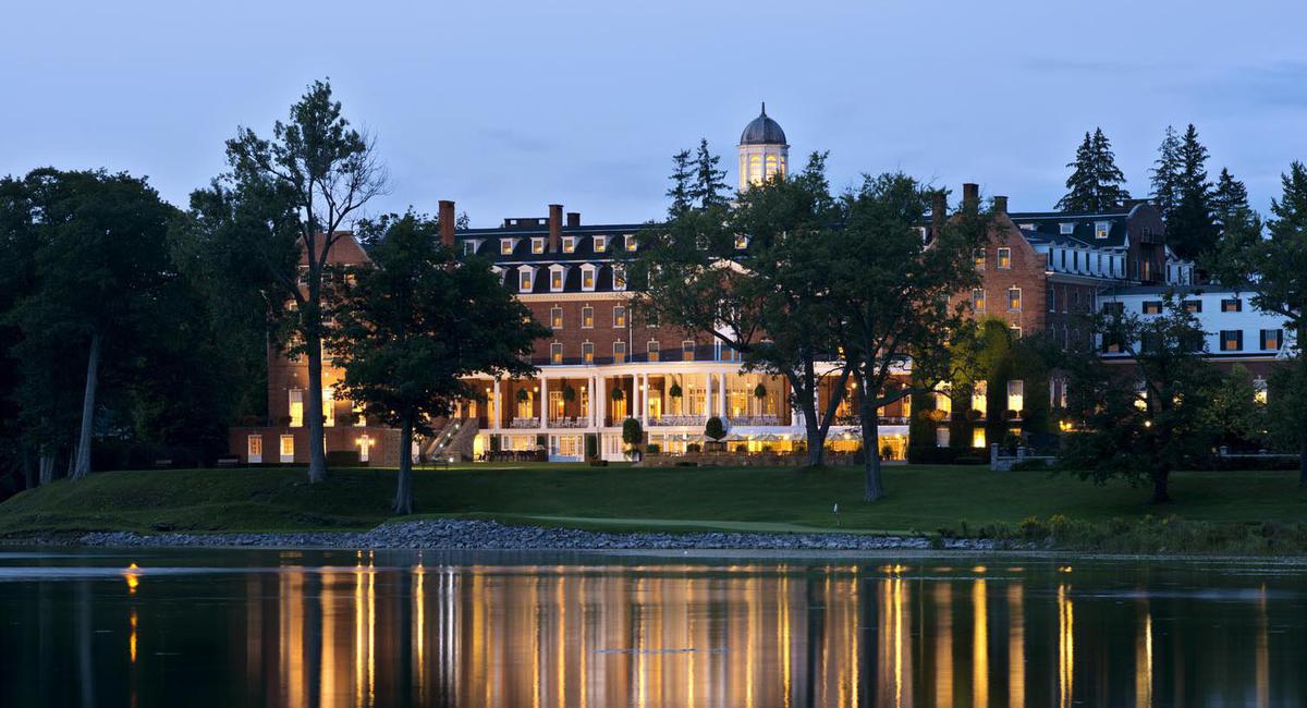 Image of Exterior wit Lakefront, The Otesaga Hotel and Cooper Inn, 1909, Member of Historic Hotels of America, in Cooperstown, New York, Hot Deals