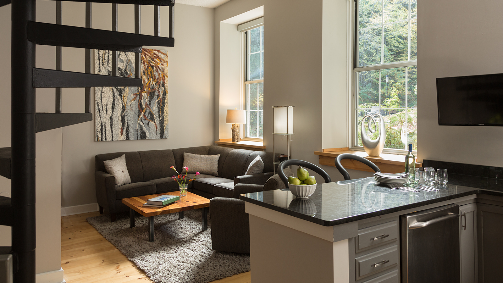 Image of Lobby Seating & View, Ledges Hotel in Hawley, Pennsylvania, 1890, Member of Historic Hotels of America, Hot Deals