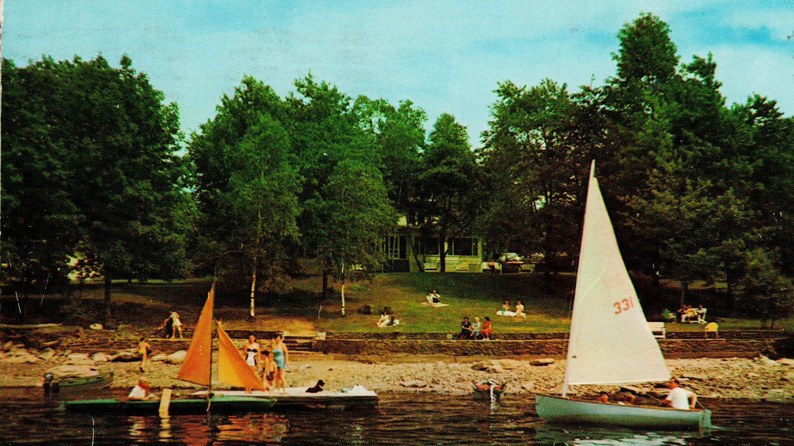 Image of Historic Sailing and Beach, Silver Birches, 1929 Member of Historic Hotels of America, in Hawley, Pennsylvania, History