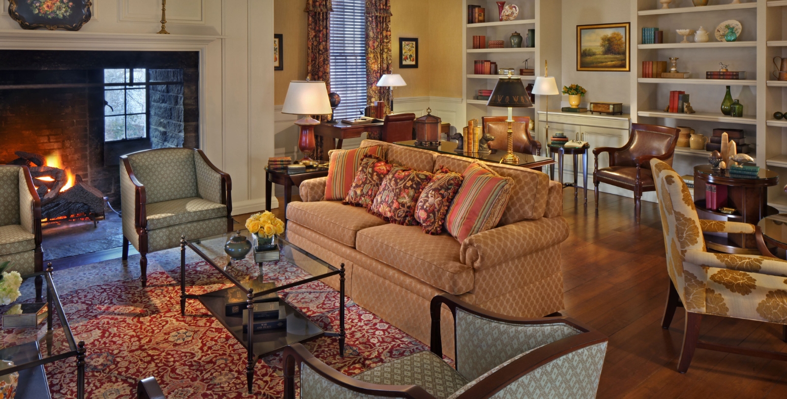 Experience the relaxing hearth of Inn on Boltwood’s historic library.