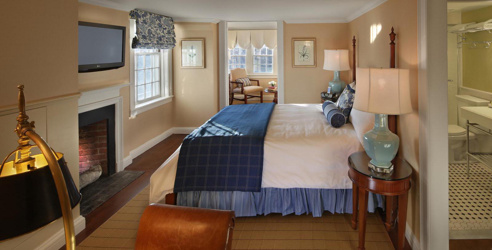 Image of Guestroom Interior, Inn on Boltwood, in Amherst, Massachussetts, 1926, Member of Historic Hotels of America,
