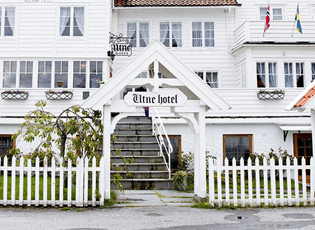 Image of Hotel Exterior Utne Hotel, 1722, Member of Historic Hotels Worldwide, in Utne, Norway, Special Offers, Discounted Rates, Families, Romantic Escape, Honeymoons, Anniversaries, Reunions