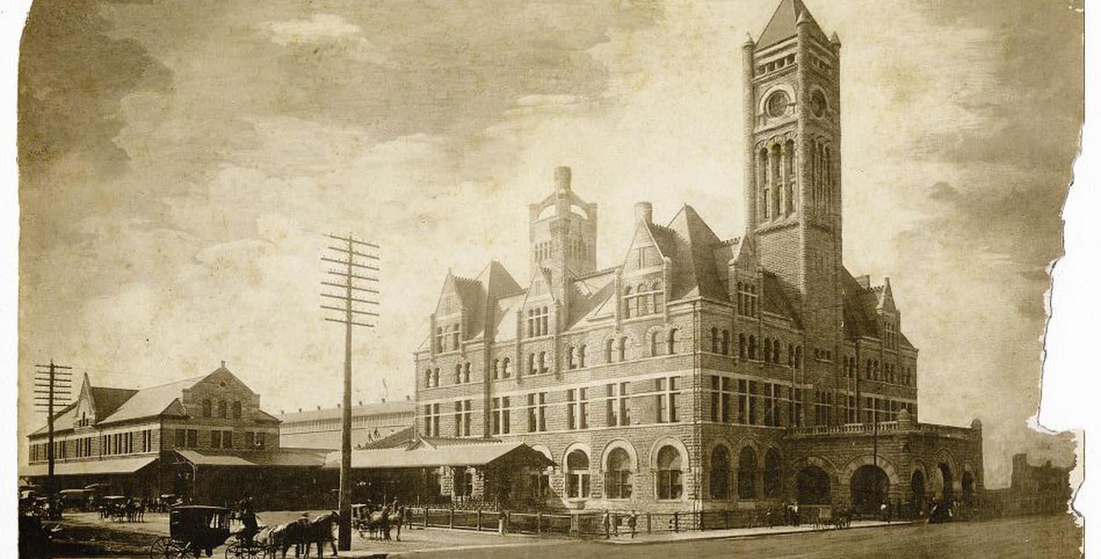 Discover the Gothic turrets and towers of the The Union Station Nashville Yards.