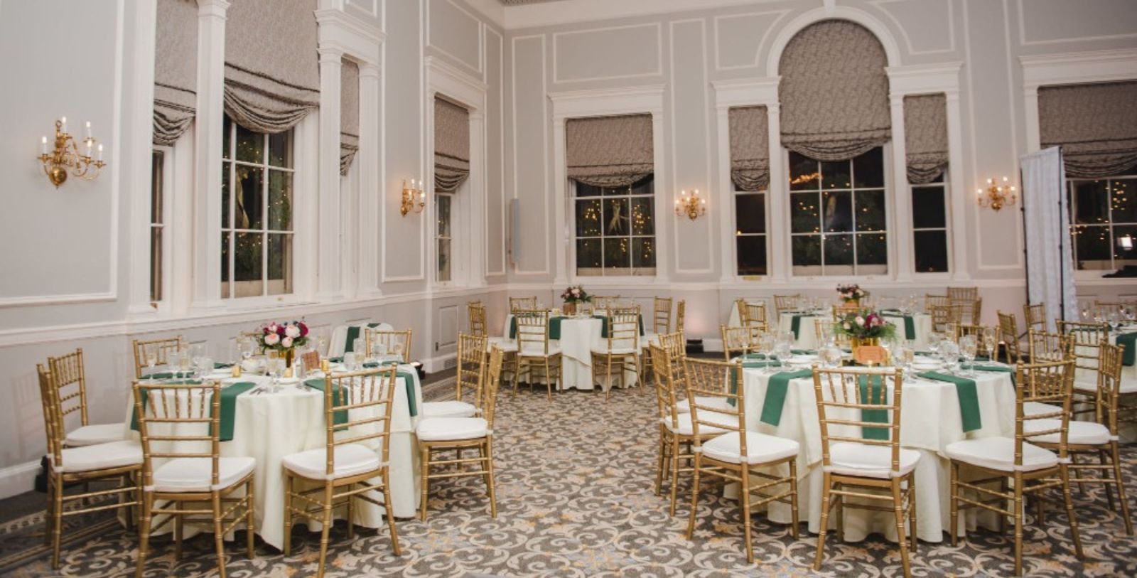 Image of banquet set up Hawthorne Hotel, 1925, Member of Historic Hotels of America, in Salem, Massachusetts, Special Occasions