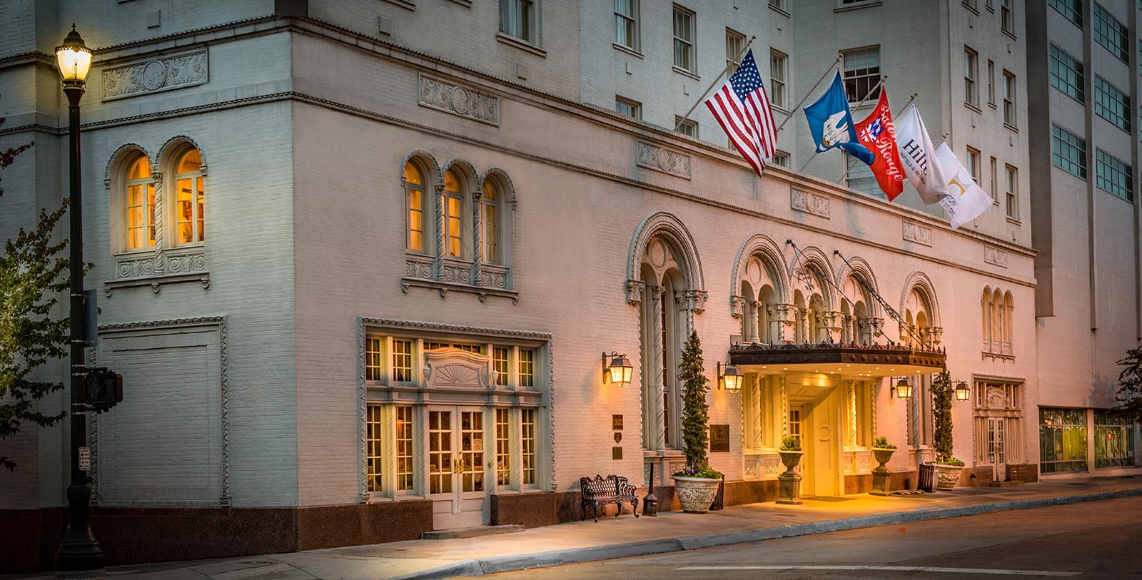 Image of hotel exterior Hilton Baton Rouge Capitol Center, 1927, Member of Historic Hotels of America, in Baton Rouge, Louisiana, Overview