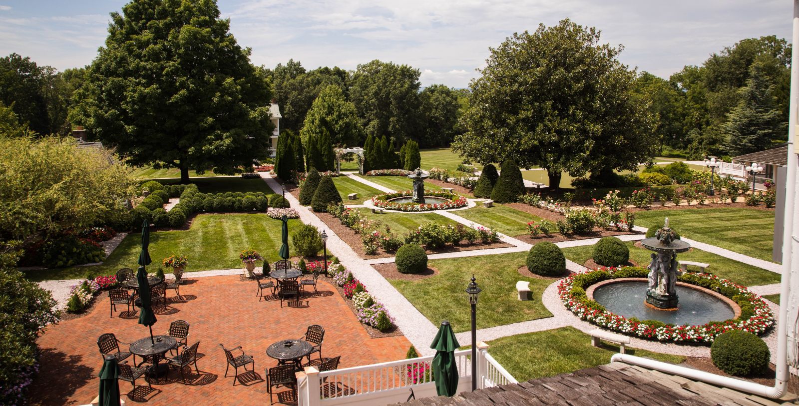 Image of Formal place setting with flowers for special event at Antrim 1844, Member of Historic Hotels of America, in Taneytown, Maryland, Experience
