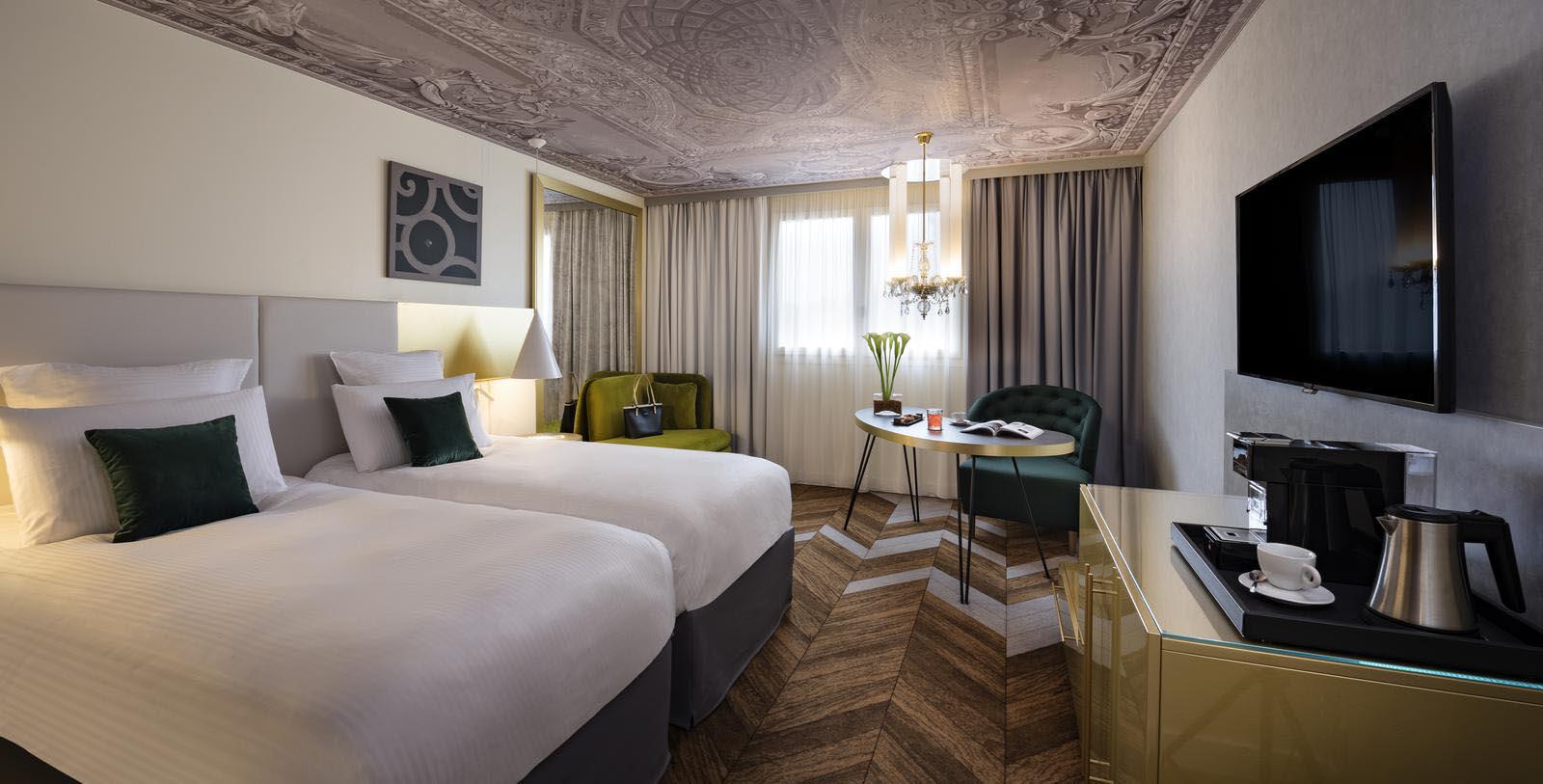 Image of Guestroom Interior Hôtel Le Louis Versailles Château - MGallery by Sofitel, 1854, Member of Historic Hotels Worldwide, in Versailles, France, Accommodations