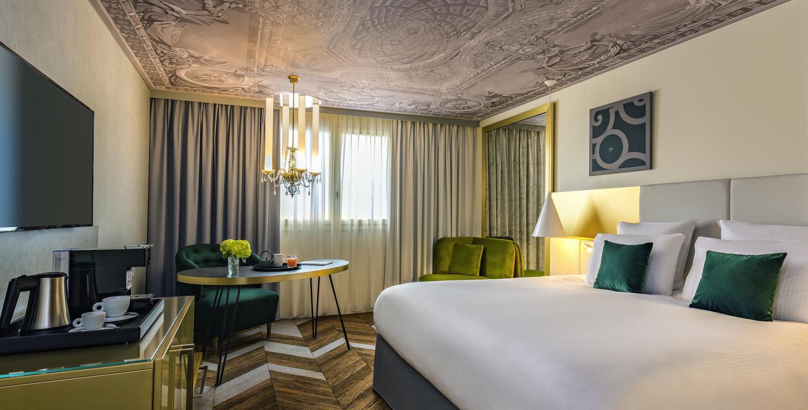 Image of Guestroom Interior Hôtel Le Louis Versailles Château - MGallery by Sofitel, 1854, Member of Historic Hotels Worldwide, in Versailles, France, Hot Deals