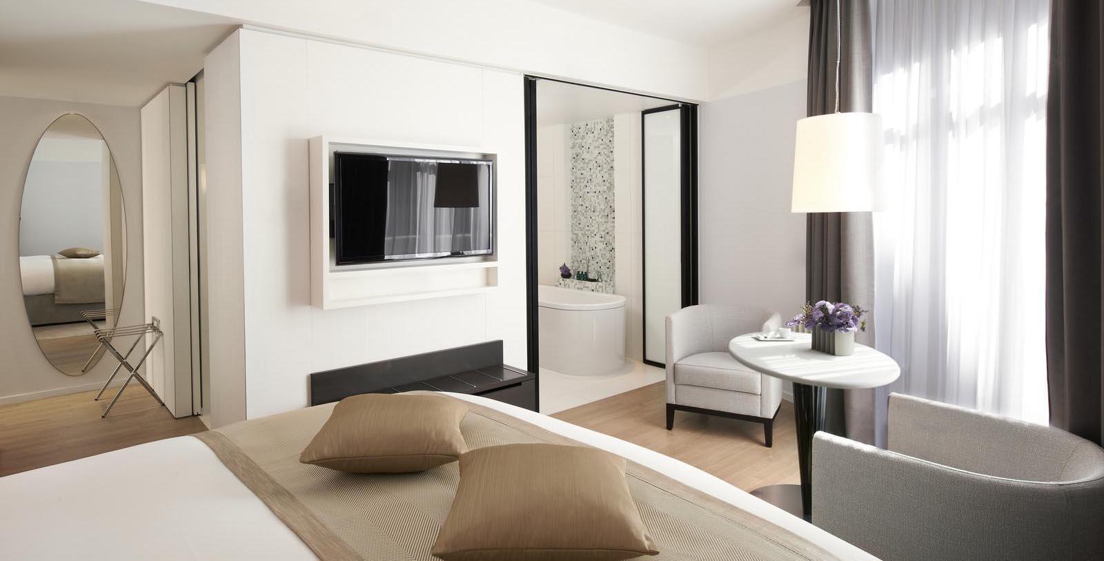 Image of Guestroom at Sofitel Paris Arc de Triomphe, 1907, Member of Historic Hotels Worldwide, in Paris, France, Accommodations