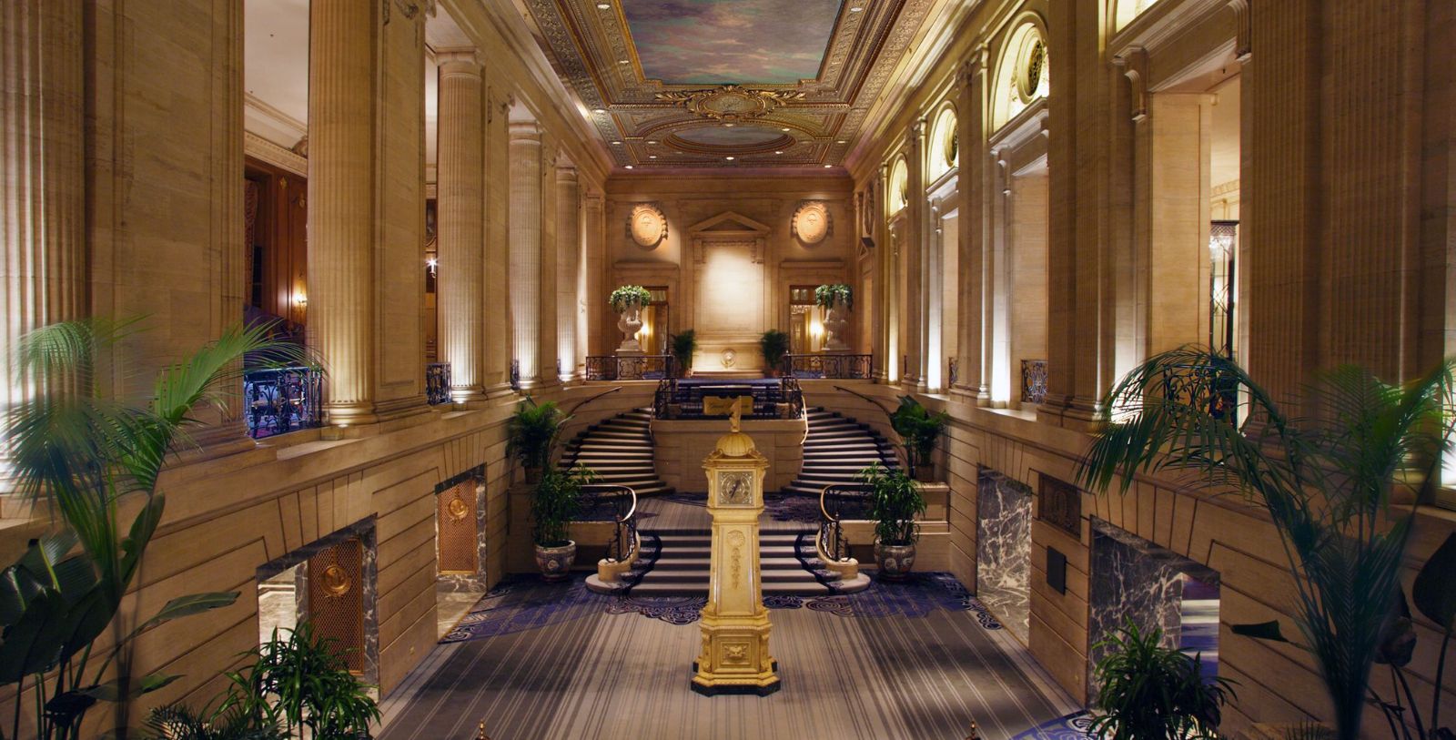 Image of hotel lobby of Hilton Chicago, 1927, Member of Historic Hotels of America, in Chicago, Illinois, Overview
