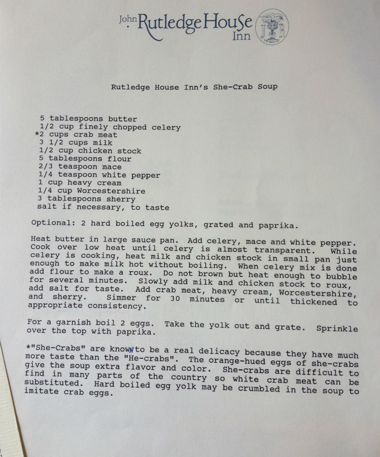 She Crab Soup Recipe