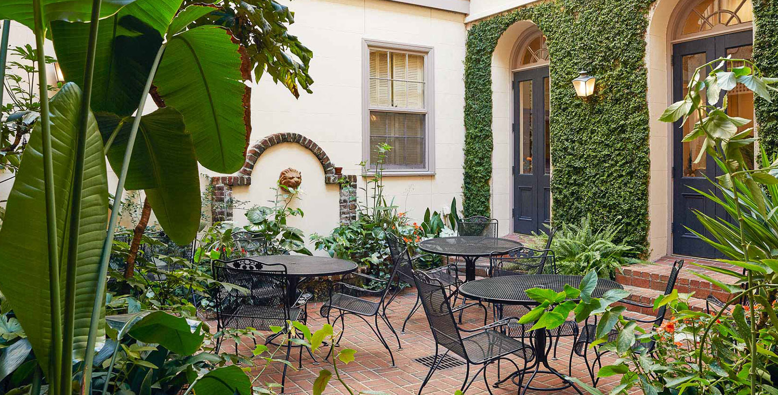 Experience the private courtyards with a good book.