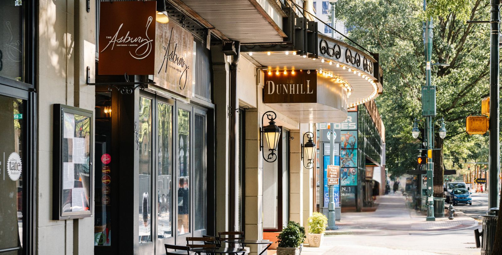 Image of Entrance The Dunhill Hotel, 1929, Member of Historic Hotels of America, in Charlotte, North Carolina, Special Offers, Discounted Rates, Families, Romantic Escape, Honeymoons, Anniversaries, Reunions