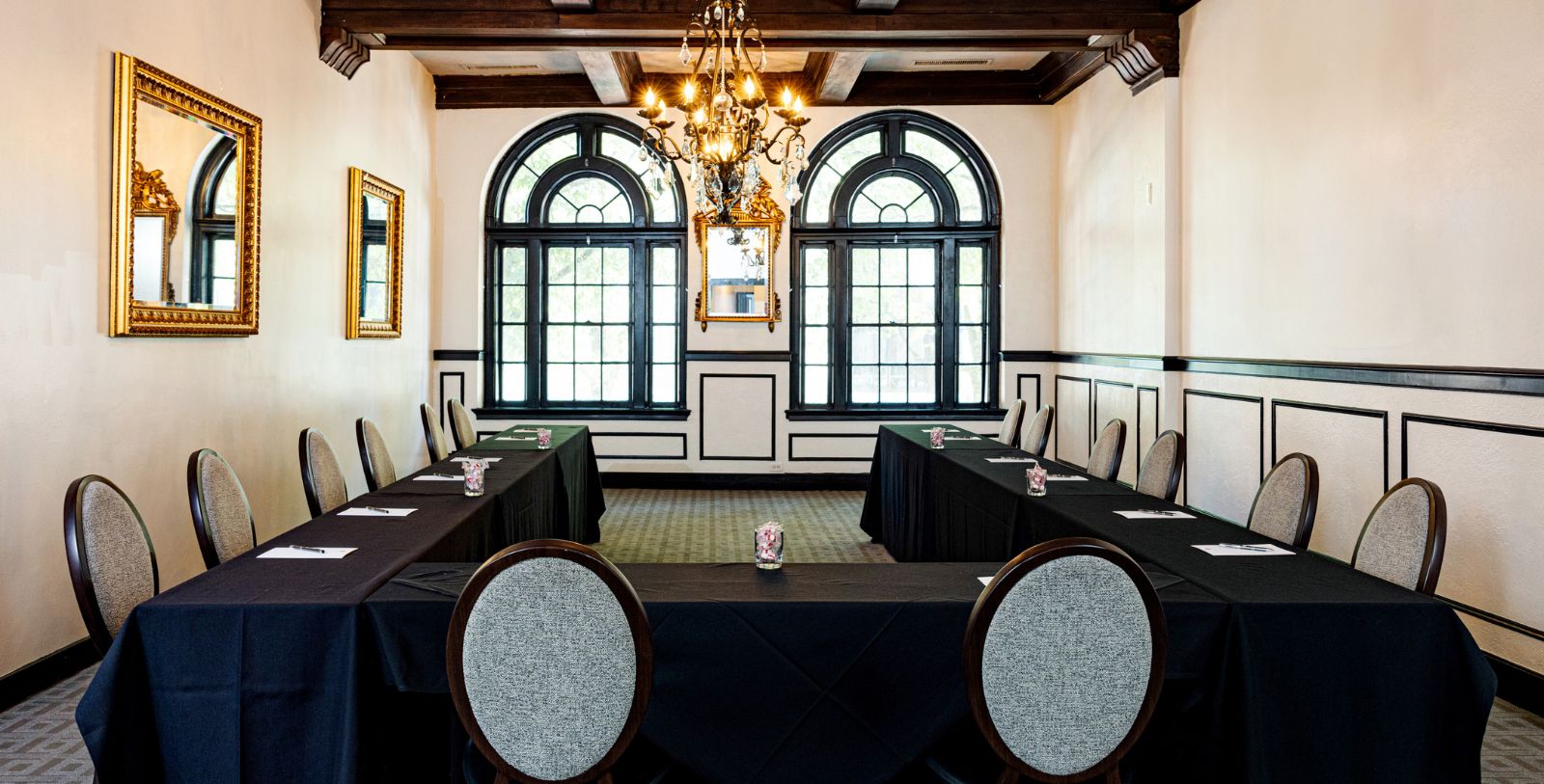 Discover the Classic Revival-style architecture of The Dunhill Hotel.