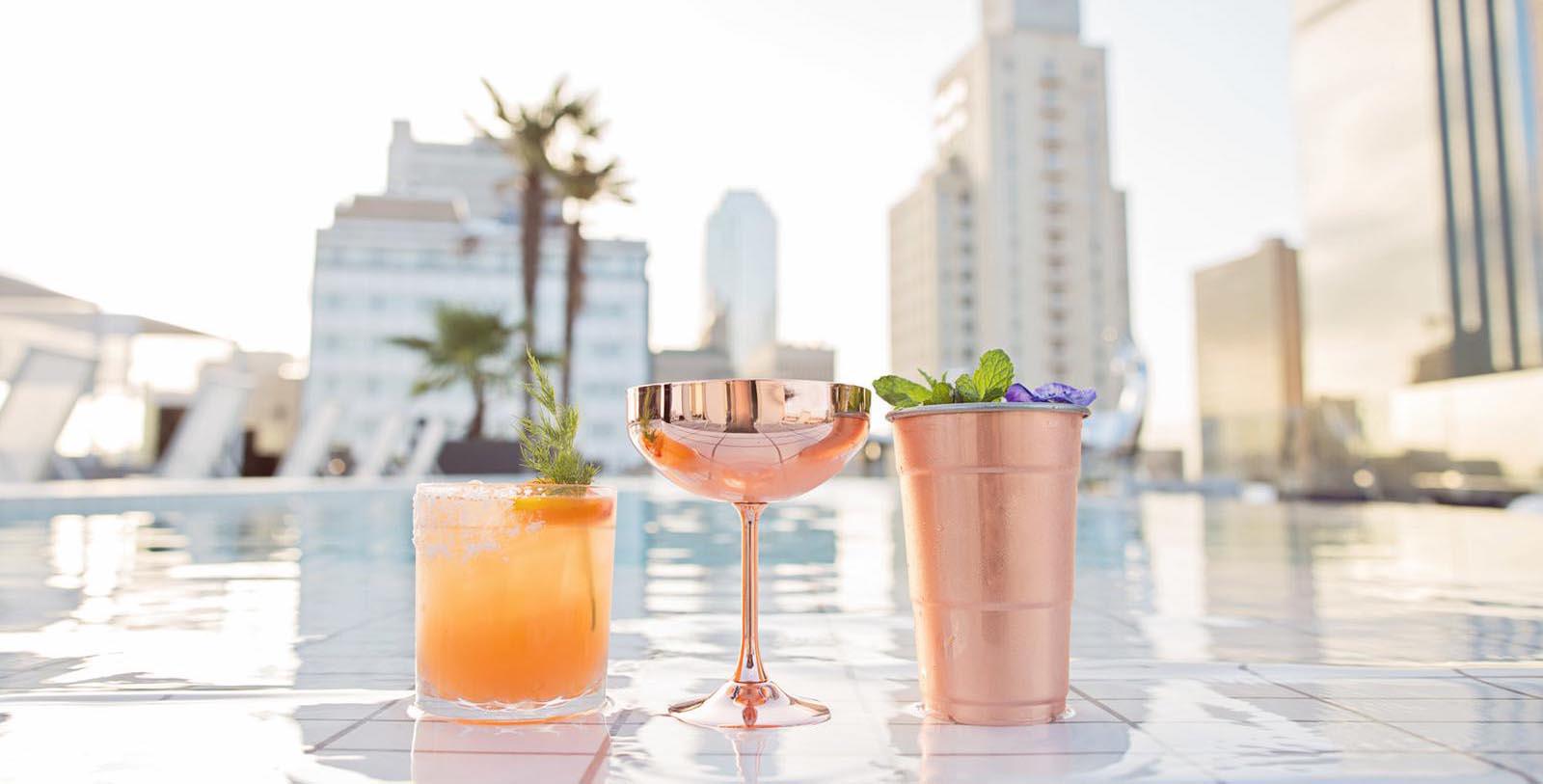 Image of Cocktails at Waterproof at The Statler, 1956, Member of Historic Hotels of America, in Dallas, Texas, Taste