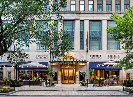 Image of Entrance Sofitel Washington DC Lafayette Square, 1927, Member of Historic Hotels of America, in Washington DC, Special Offers, Discounted Rates, Families, Romantic Escape, Honeymoons, Anniversaries, Reunions