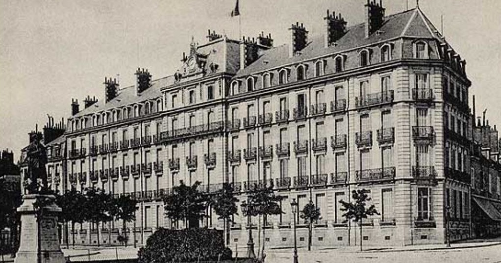 Historical Drawing of Exterior, Grand Hôtel La Cloche Dijon - MGallery by Sofitel, 1881, Member of Historic Hotels Worldwide, in Dijon, France.