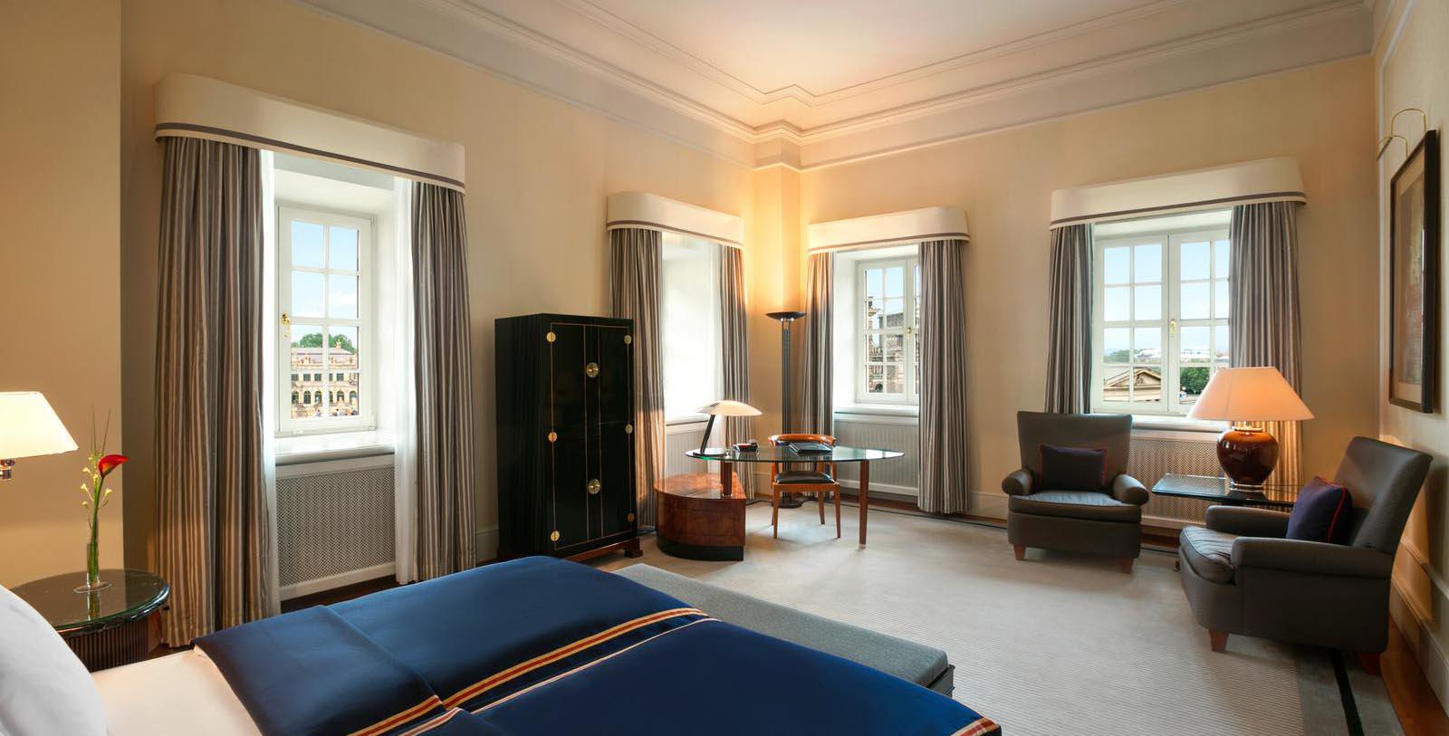 Image of Guestroom Interior, Hotel Taschenbergpalais Kempinski Dresden, Germany, 1700s, Member of Historic Hotels Worldwide, Accommodations