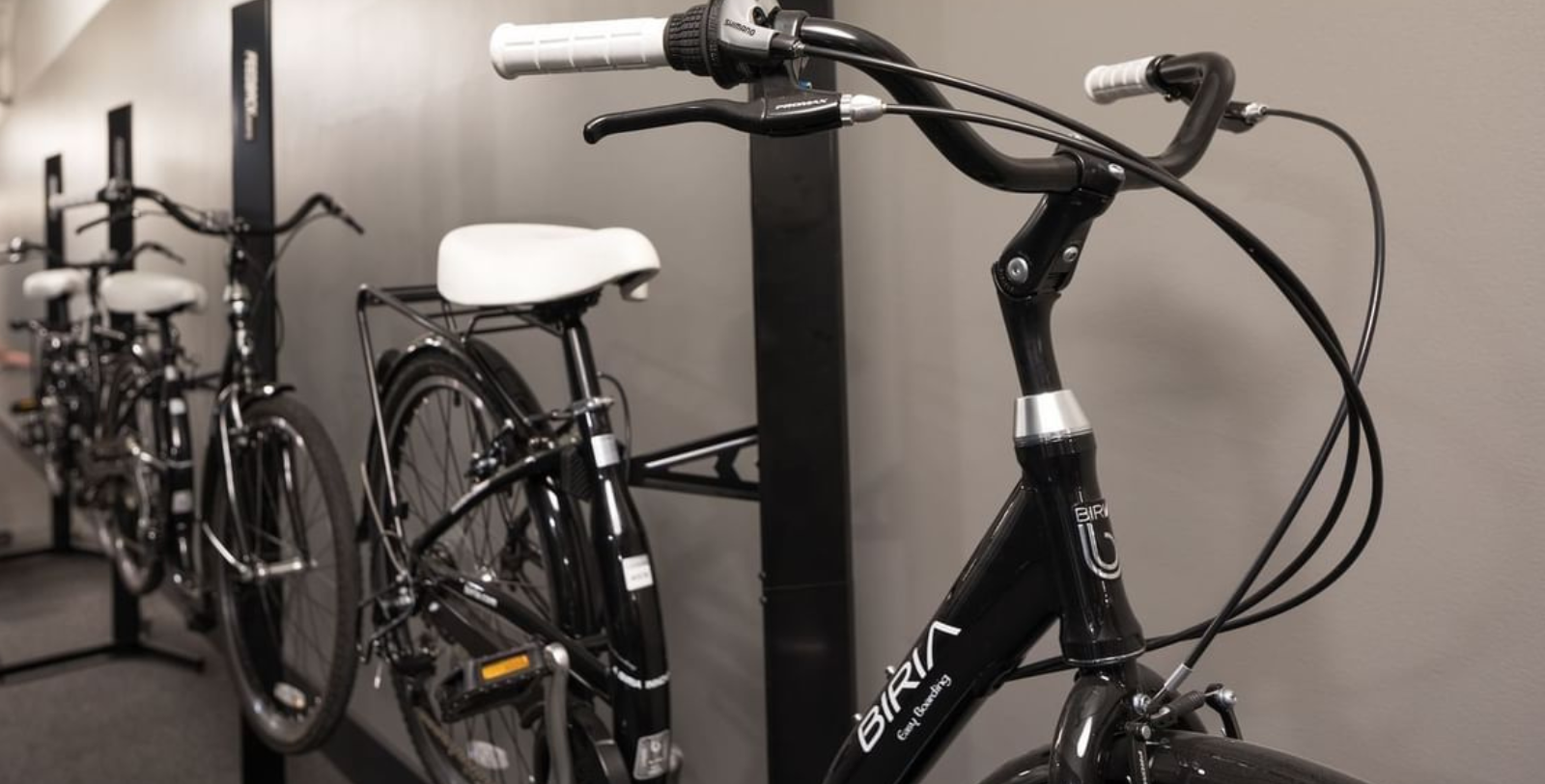 Experience the scenic recreation trails on complimentary bikes.