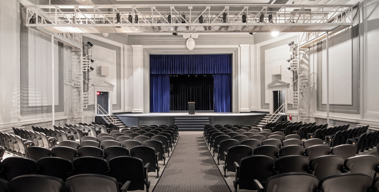 Image of performance space at Hotel Grinnell, in Grinnell, Iowa, opened in 1921 and a member of Historic Hotels of America since 2023.