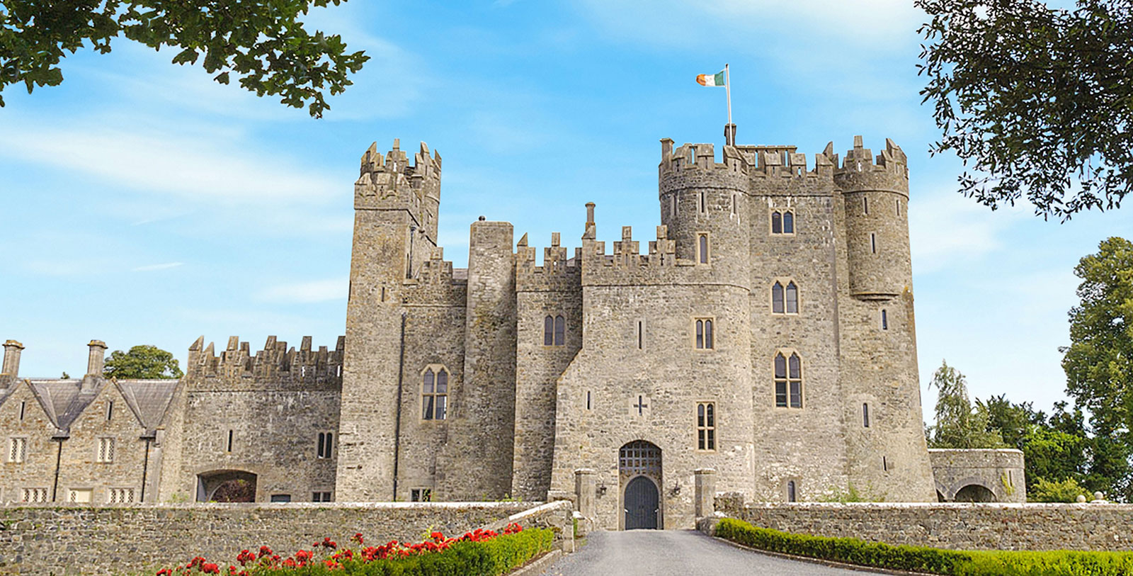 Image of Hotel Exterior at Kilkea Castle, 1180, Member of Historic Hotels Worldwide, in Kildare, Ireland, Special Offers, Discounted Rates, Families, Romantic Escape, Honeymoons, Anniversaries, Reunions