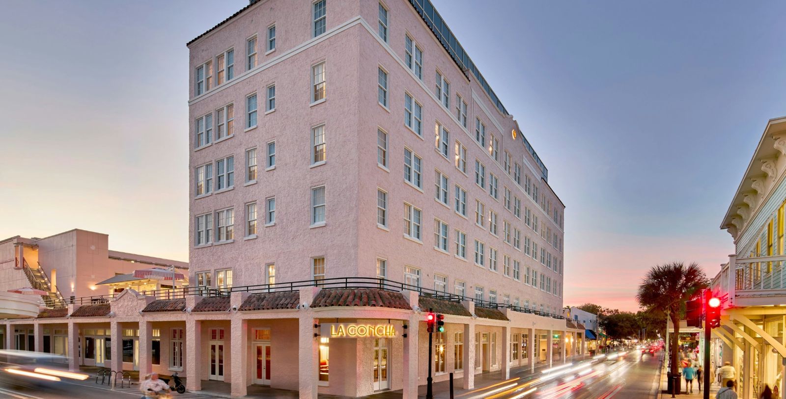 Image of Outdoor Pool and Lounge Chairs, La Concha Hotel & Spa in Key West, Florida, 1926, Member of Historic Hotels of America, Overview