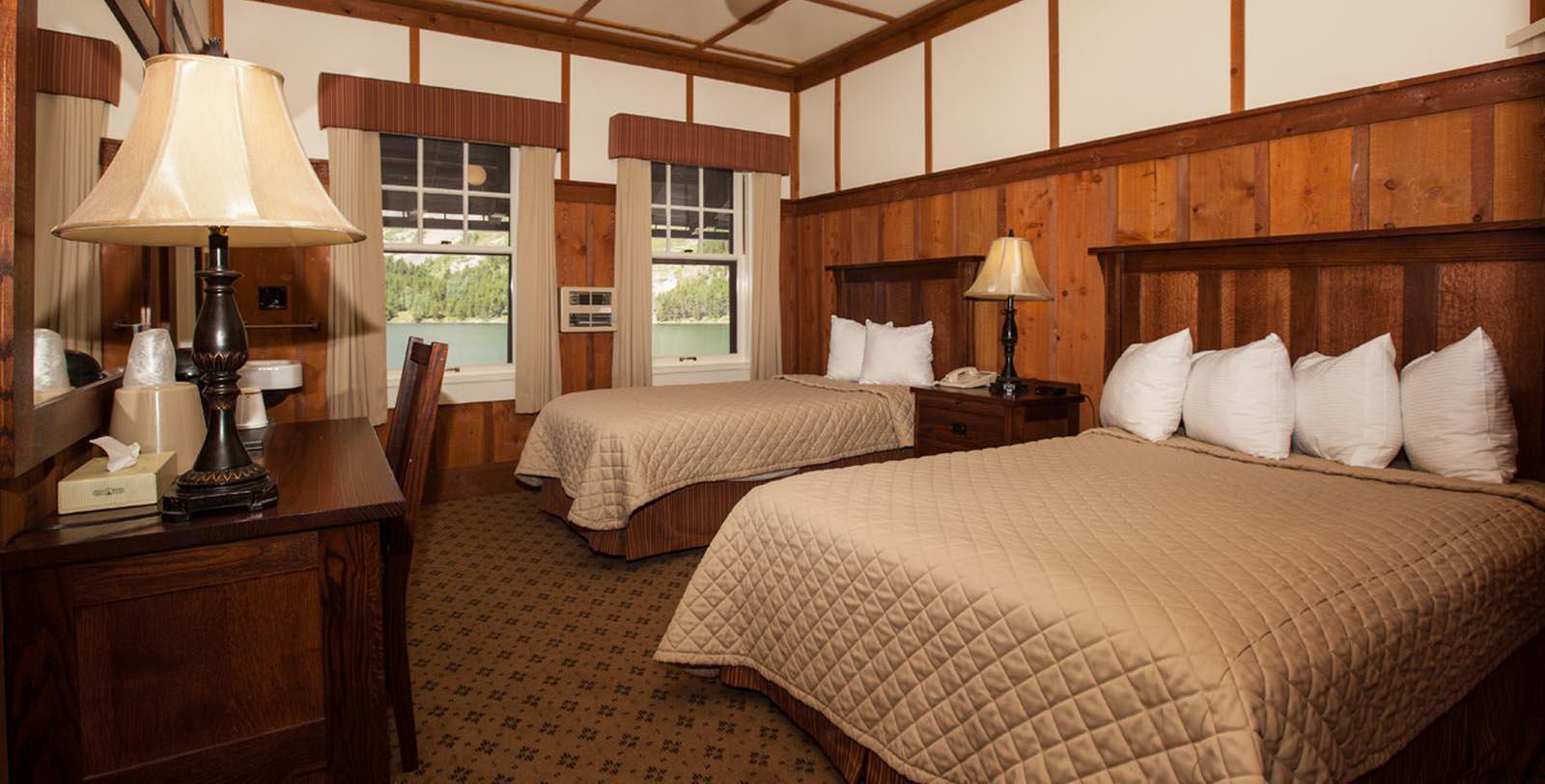Image of Guestroom Interior, Many Glacier Hotel in Babb. Montana, 1915, Member of Historic Hotels of America, Accommodations