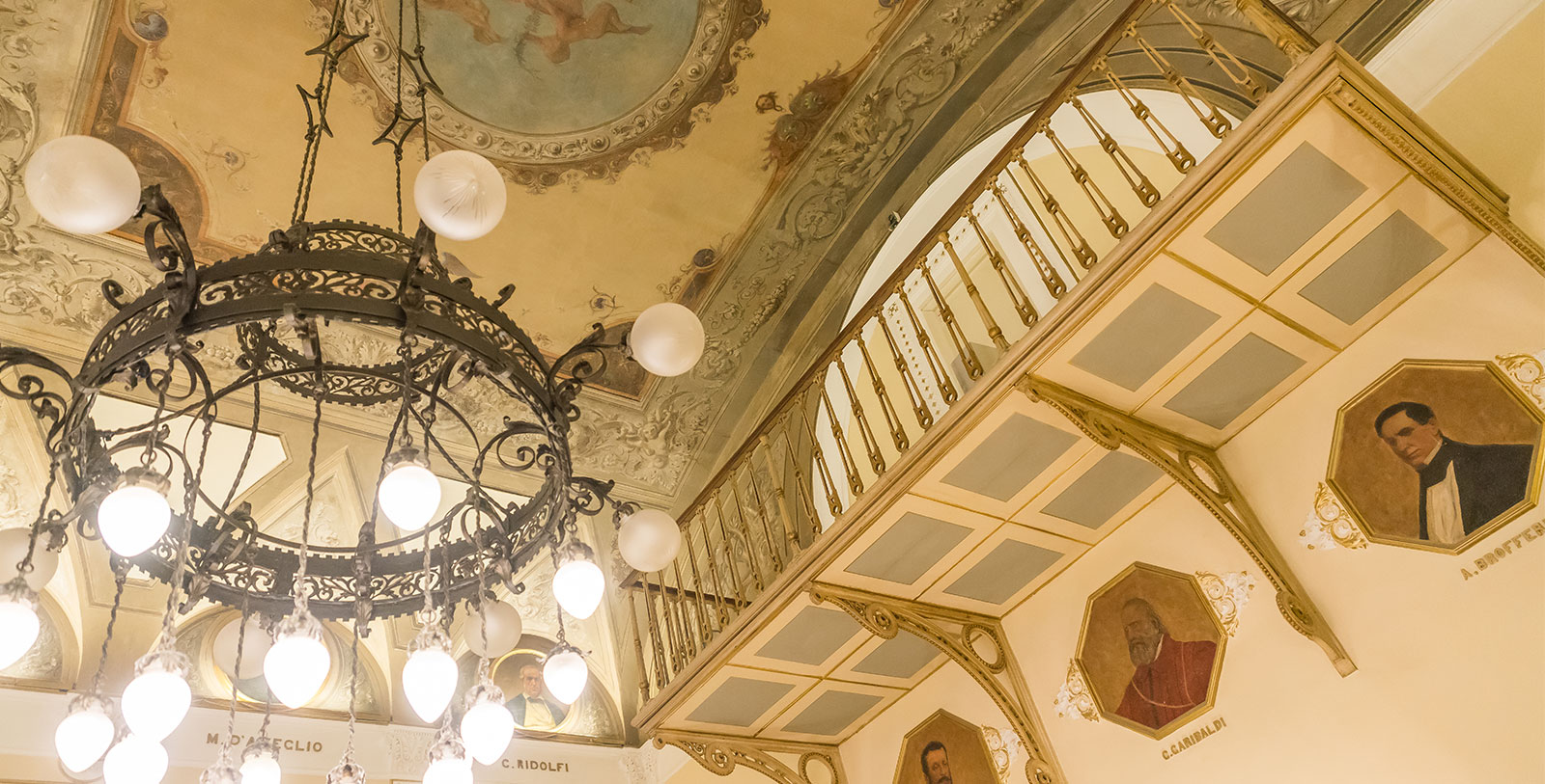 Image of chandelier fixture in lobby Bernini Palace Hotel, 1500, Member of Historic Hotels Worldwide, in Florence, Italy, Discover