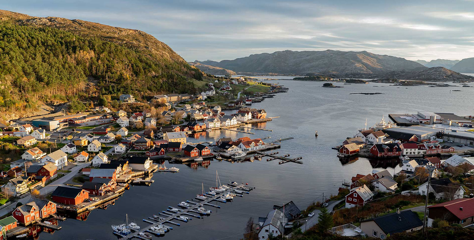 Image of Aerial Exterior View of Hotel Knutholmen Hotell, 1860, Member of Historic Hotels Worldwide, in Kalvag, Norway, Overview