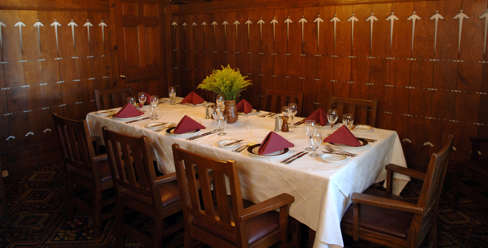 Image of private dining room at El Tovar Hotel in Grand Canyon, Arizona, opened in 1905 and a member of Historic Hotels of America since 2012.