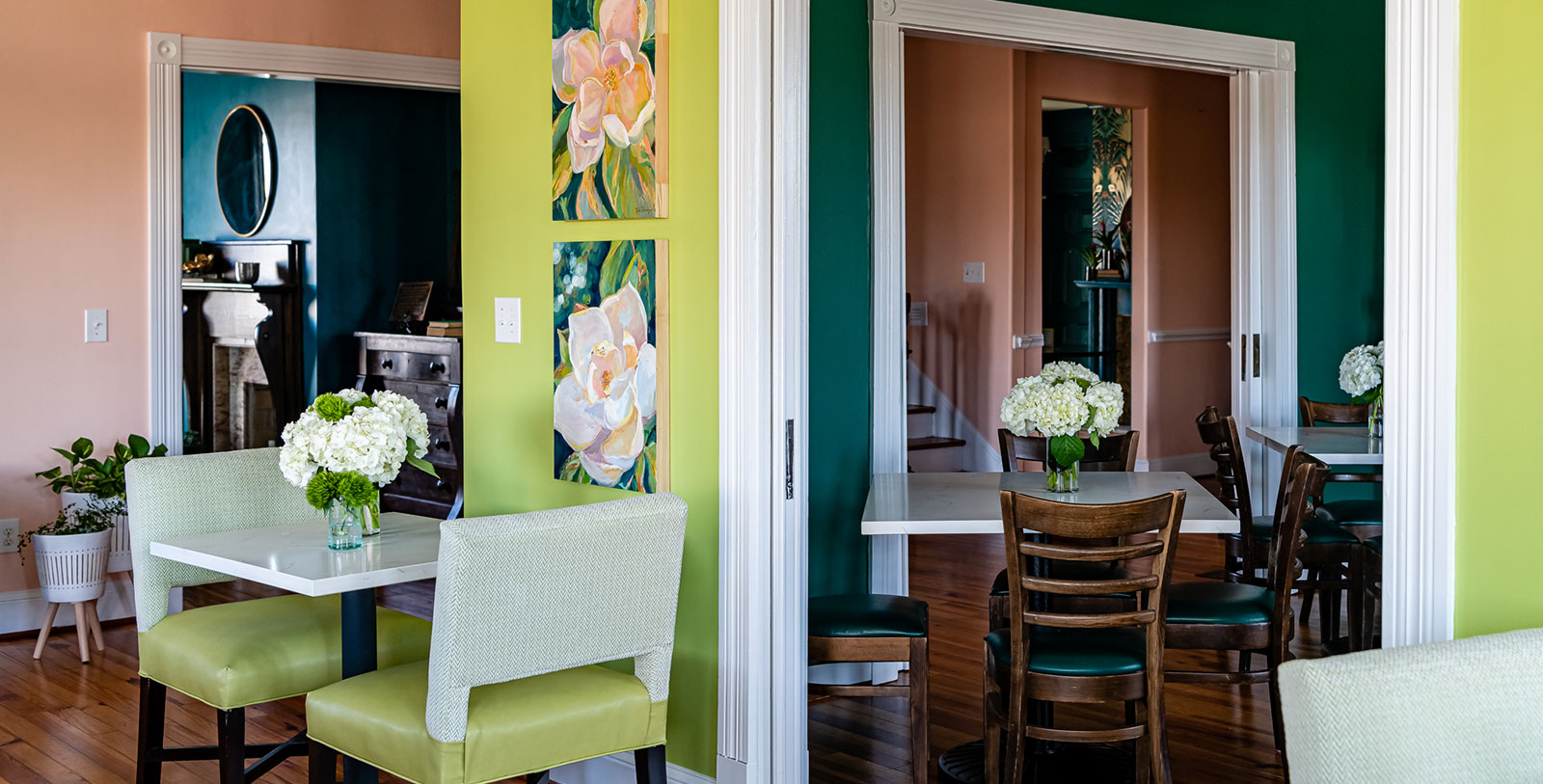 Image of dining areas in the Solarium, The Historic Magnolia House, 1889, a member of Historic Hotels of America, Greensboro, North Carolina