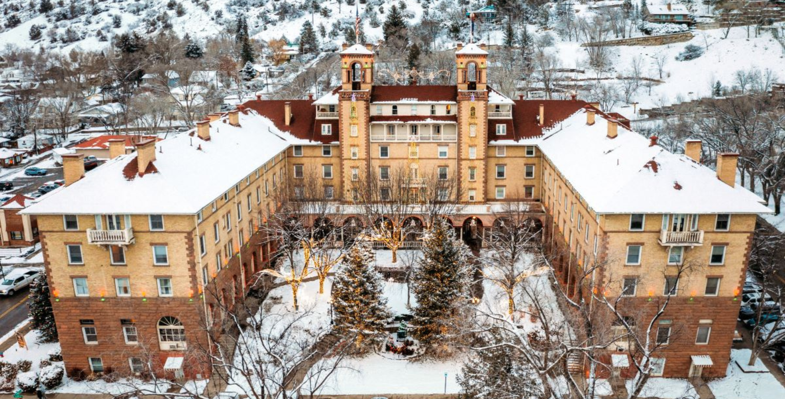 Image of hotel exterior at the Hotel Colorado, 1893, Member of Historic Hotels of America, Glenwood Springs, Colorado, Overview