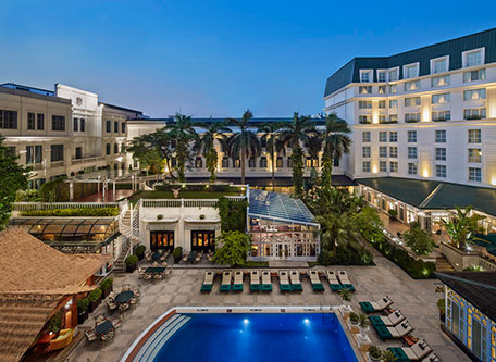 Image of Hotel Exterior Sofitel Legend Metropole Hanoi, 1901, Member of Historic Hotels Worldwide, in Hanoi, Vietnam, Special Offers, Discounted Rates, Families, Romantic Escape, Honeymoons, Anniversaries, Reunions