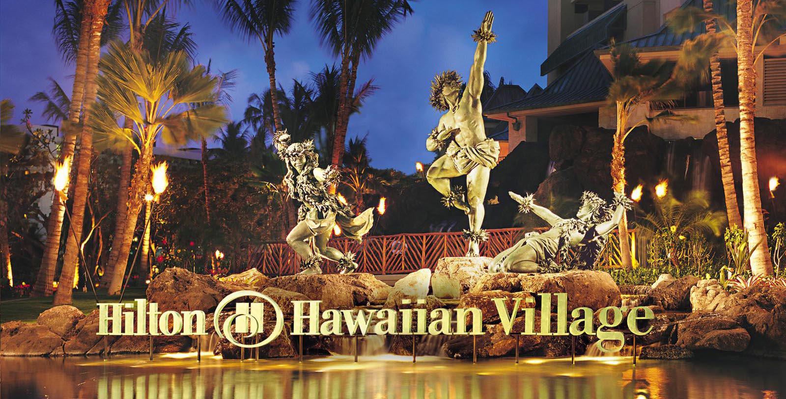 Discover the colorful façade of the Hilton Hawaiian Village® Waikiki Beach Resort.