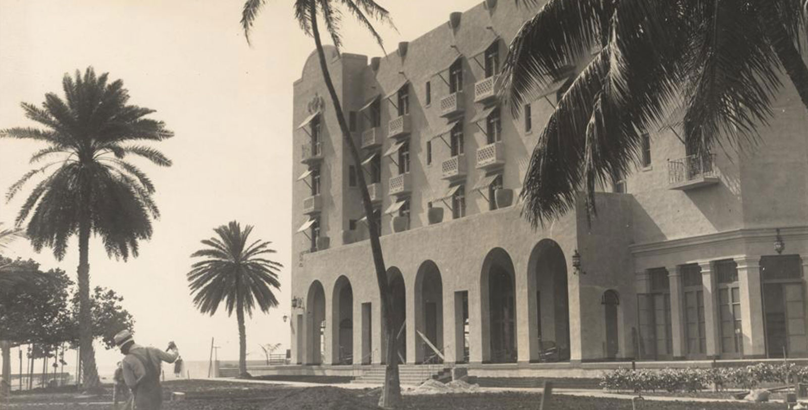 Historic Exterior of the Royal Hawaiian in Honolulu, Hawaii