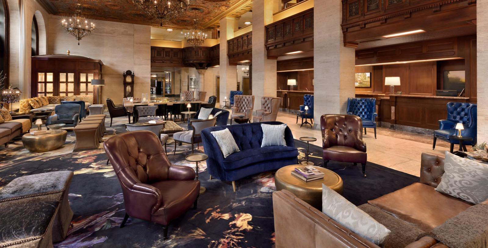 Image of lobby HOTEL DU PONT, 1913, Member of Historic Hotels of America, in Wilmington, Delaware, Hot Deals