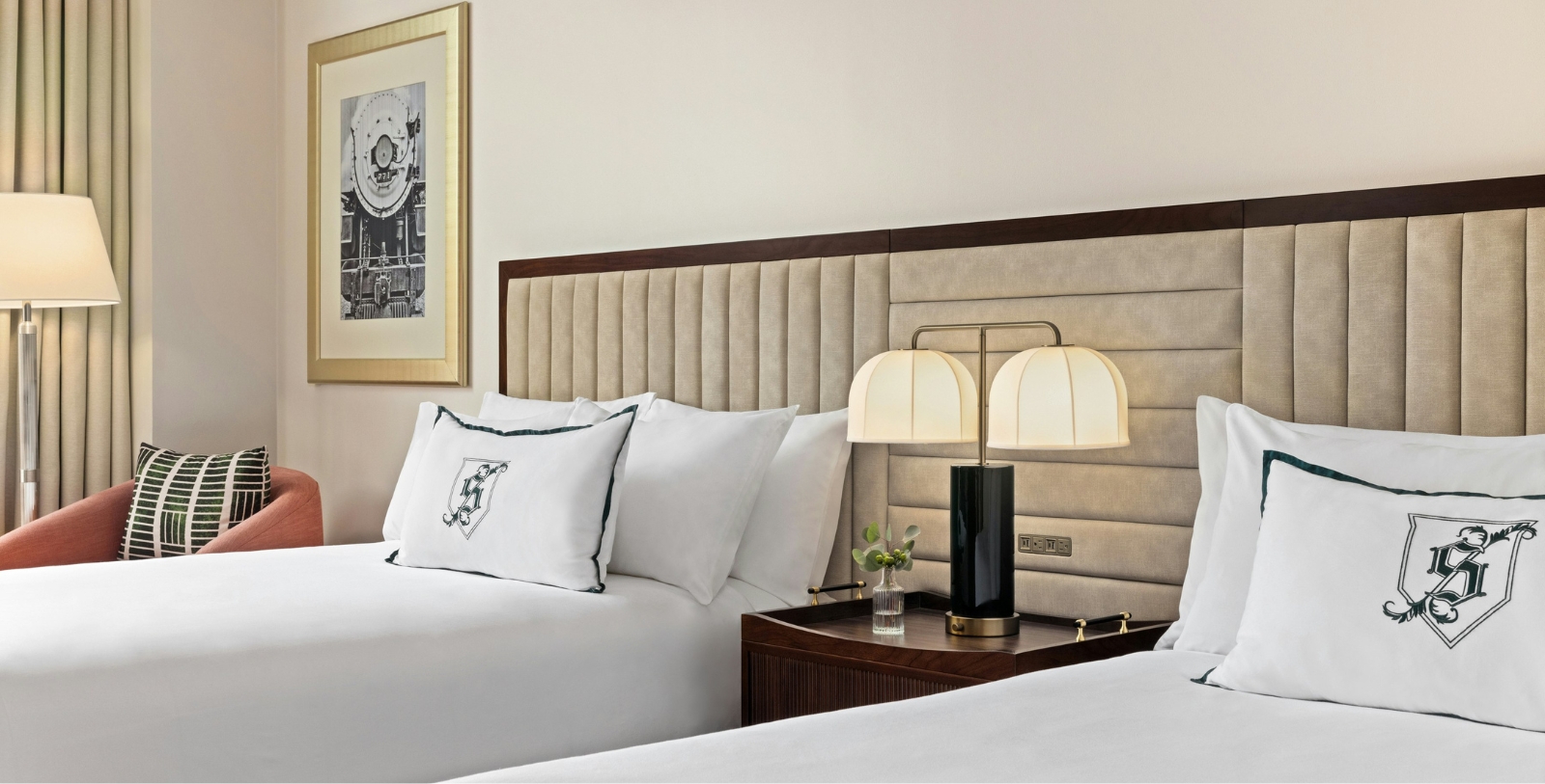 Image of Guestroom Interior, Omni Severin Hotel, Indianapolis, Indiana, 1913, Member of Historic Hotels of America, Accommodations