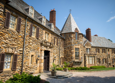 Image of Entrance The Graylyn Estate,1932, Member of Historic Hotels of America, in Winston-Salem, North Carolina, Special Offers, Discounted Rates, Families, Romantic Escape, Honeymoons, Anniversaries, Reunions
