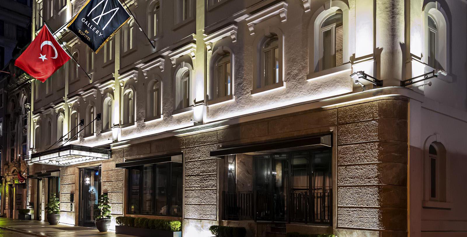 Image of Hotel Front Entrance at The Galata Istanbul Hotel - MGallery by Sofitel, 1720, Member of Historic Hotels Worldwide, in Istanbul, Turkey, Special Offers, Discounted Rates, Families, Romantic Escape, Honeymoons, Anniversaries, Reunions