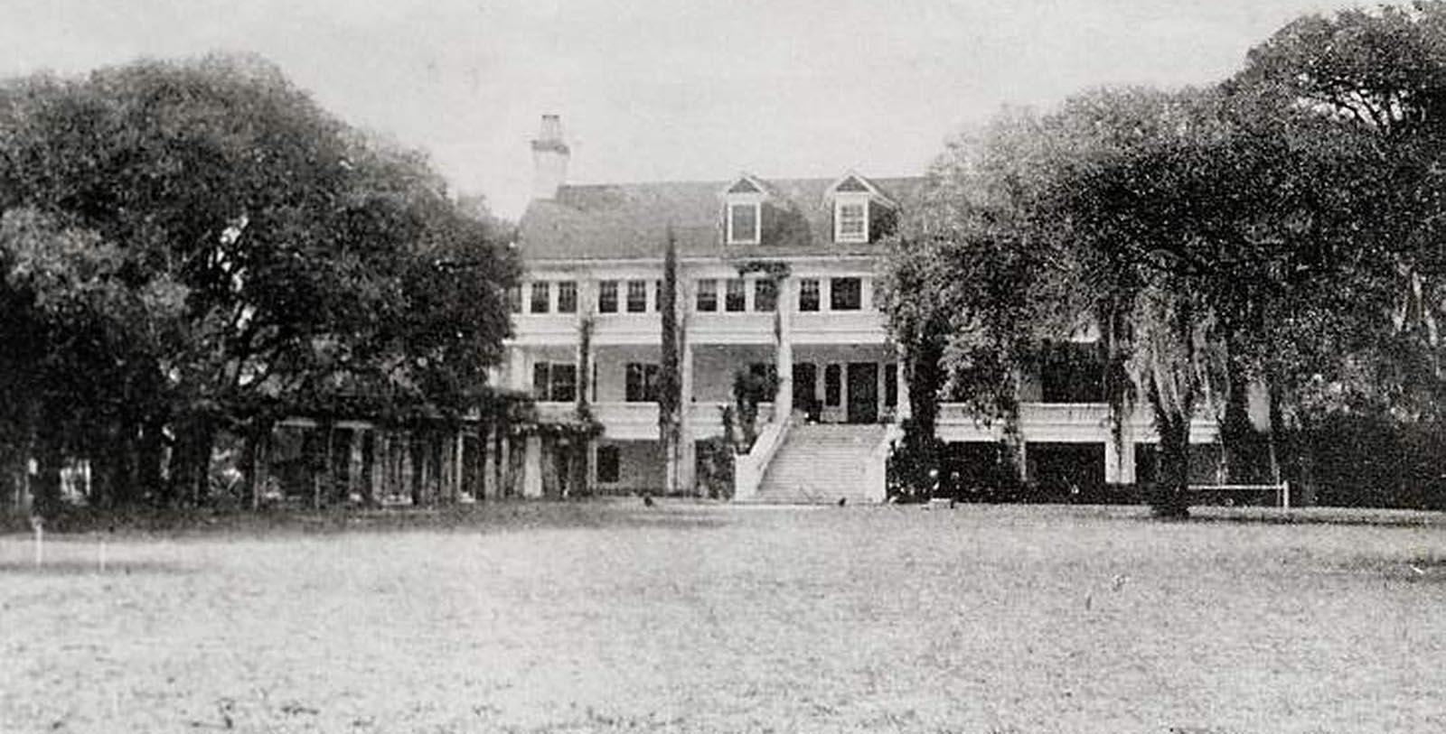 Image of hotel exterior at Greyfield Inn, 1900, Member of Historic Hotels of America, in Cumberland Island, Georgia, Special Offers, Discounted Rates, Families, Romantic Escape, Honeymoons, Anniversaries, Reunions