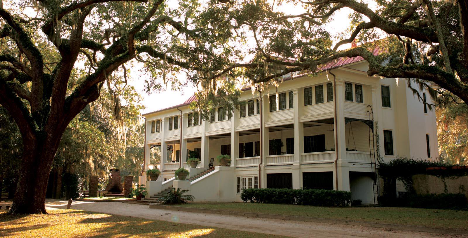 Image of hotel exterior at Greyfield Inn, 1900, Member of Historic Hotels of America, in Cumberland Island, Georgia, Special Offers, Discounted Rates, Families, Romantic Escape, Honeymoons, Anniversaries, Reunions