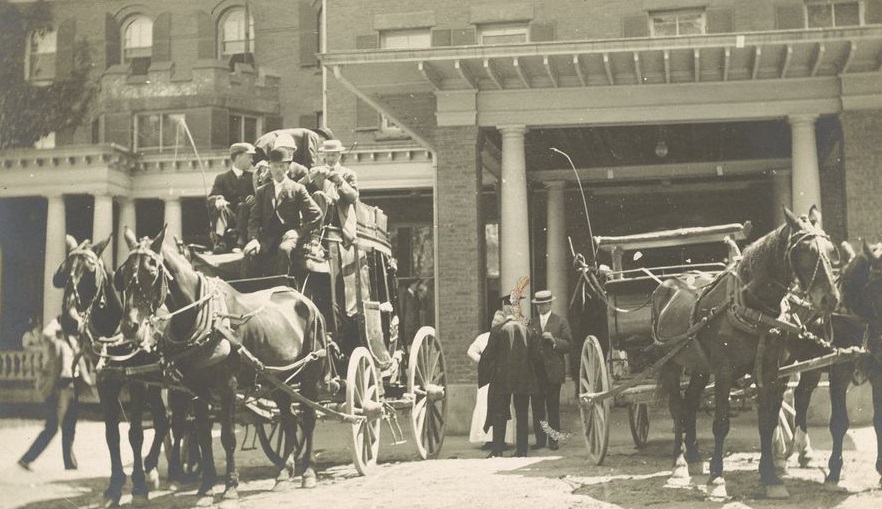 Historical Image of Earlier Exterior and Downtown Hanover, Hanover Inn Dartmouth, 1780, Member of Historic Hotels of America, in Hanover, New Hampshire, History