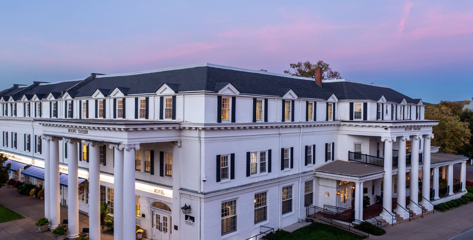 Image of Hotel Exterior in Boone Tavern Hotel of Berea College, 1909, Member of Historic Hotels of America, in Berea, Kentucky, Special Offers, Discounted Rates, Families, Romantic Escape, Honeymoons, Anniversaries, Reunions