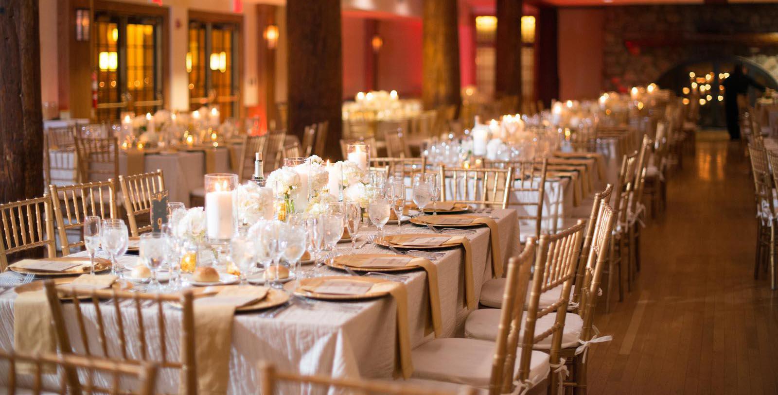 Image of Banquet Set Up for Wedding at Bear Mountain Inn, 1915, Member of Historic Hotels of America, in Bear Mountain, New York, Special Occasions