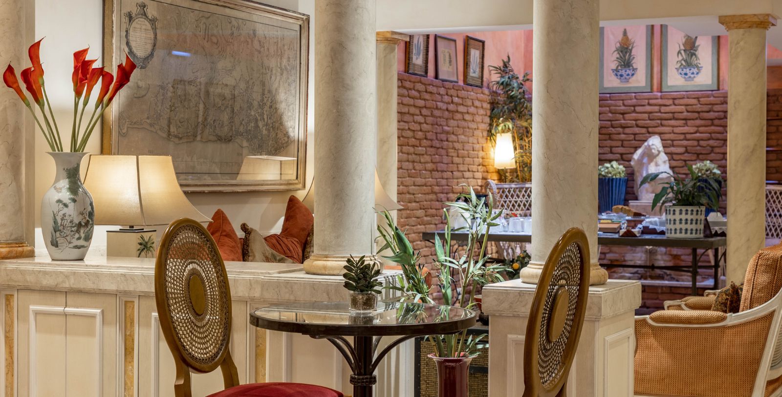 Image of the garden courtyard at As Janelas Verdes, 18th century, a member of Historic Hotels Worldwide in Lisbon, Portugal