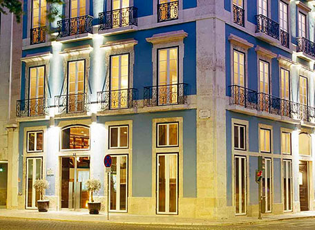 Image of the exterior of Heritage Avenida Liberdade, 18th Century, a member of Historic Hotels Worldwide in Lisbon, Portugal, Special Offers, Discounted Rates, Families, Romantic Escape, Honeymoons, Anniversaries, Reunions